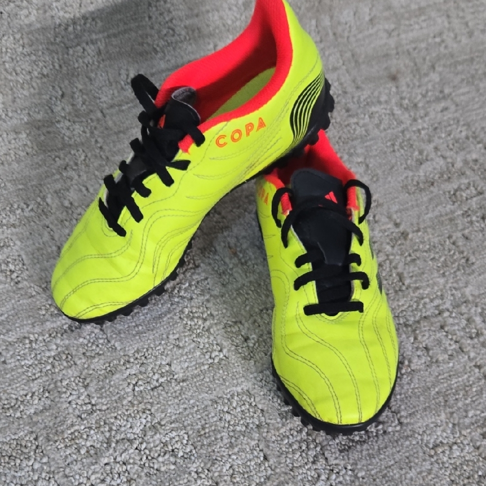 Adidas Kids Sneakers - Neon Yellow with Black and Red